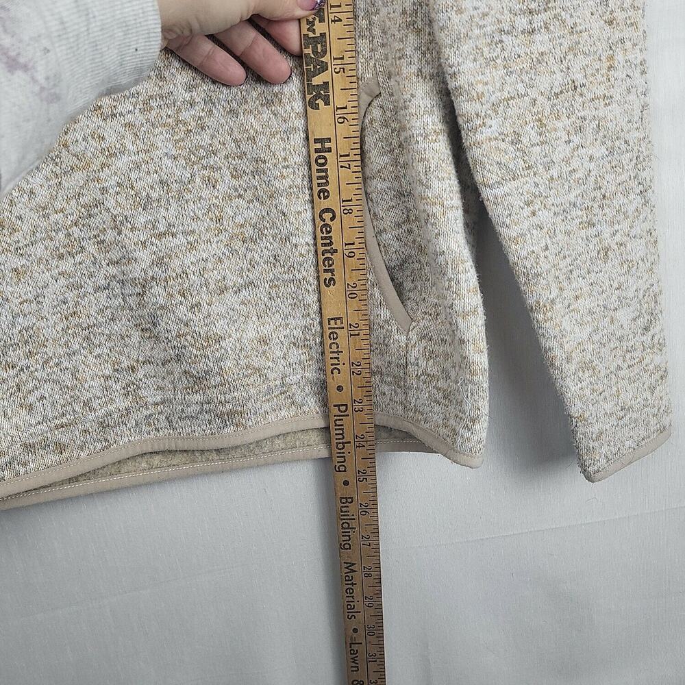 Thread+Supply Womens Beige Heathered Quarter Zip Pullover Sweater Size Small‎ - Picture 8 of 8